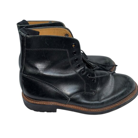 mark monairy England hand made black mens oxford boots 9 1/2 main image 4